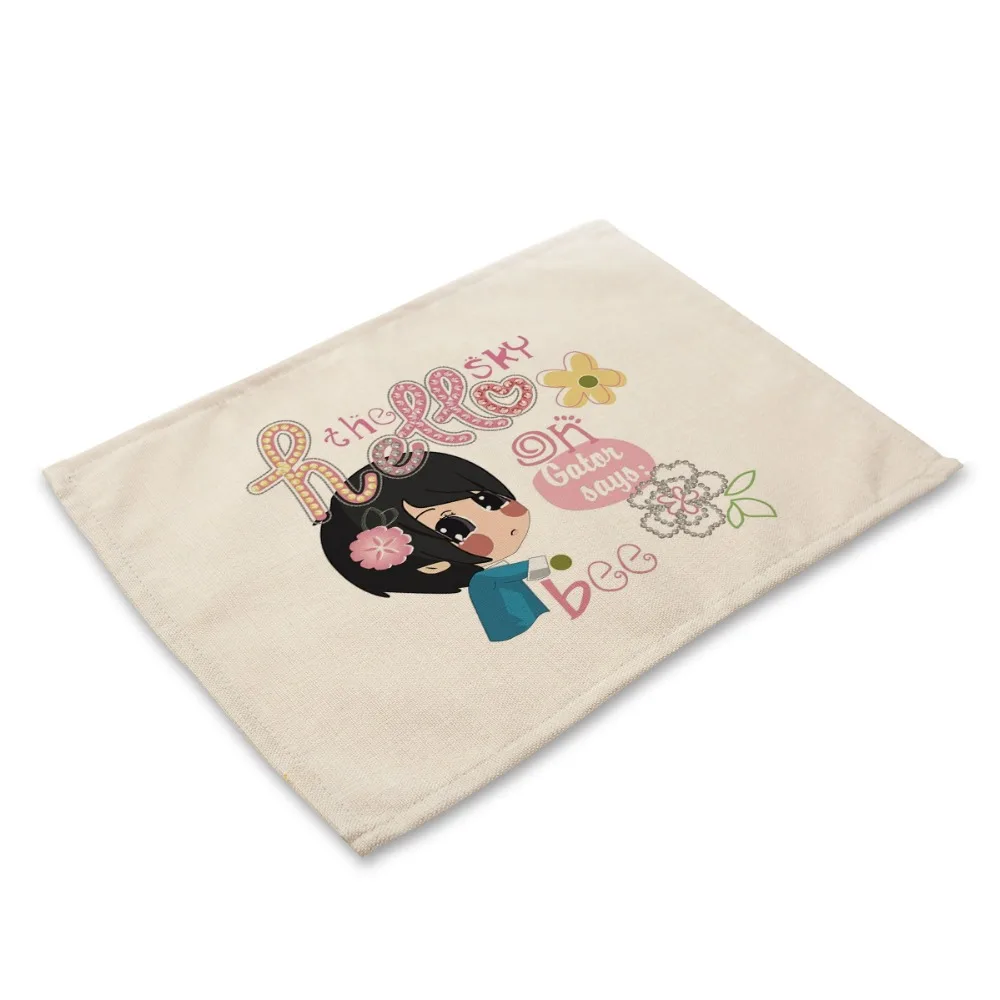 42*32 см настольные салфетки в японском стиле с рисунком из картонной коробки