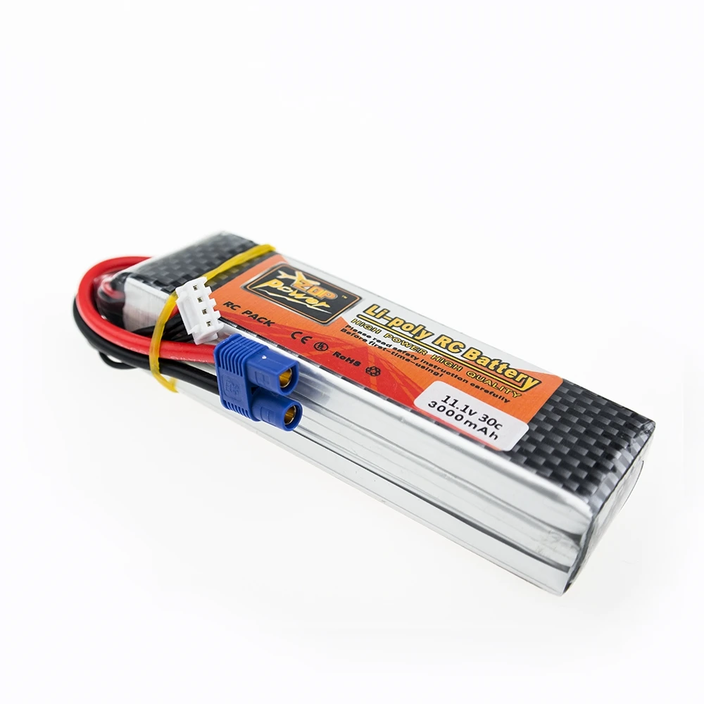 3 S Lipo Батарея 11.1 В 3000 мАч 30C EC3 Plug ZOP Мощность литий-полимерный для Вертолет drone |