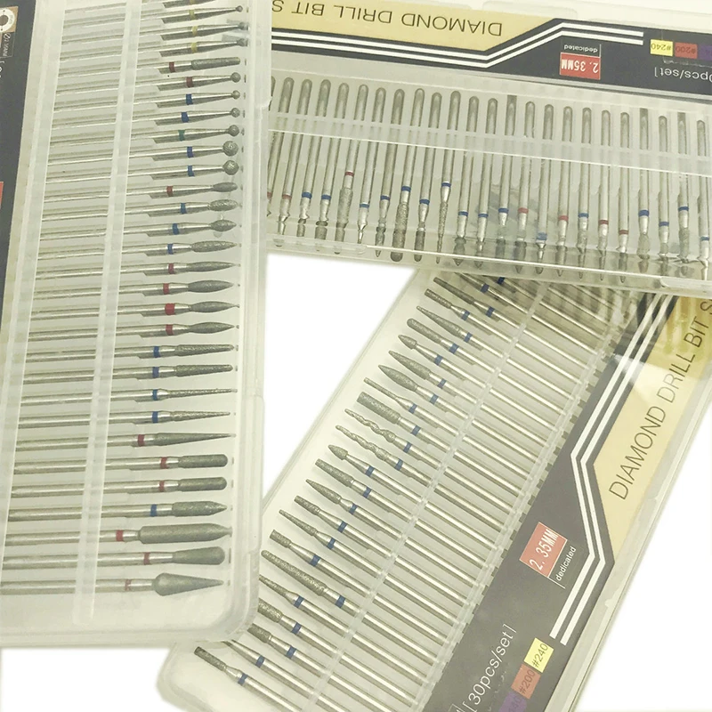 Алмазная фреза для ногтей инструмент очистки 30 шт./компл.|Сверла| |