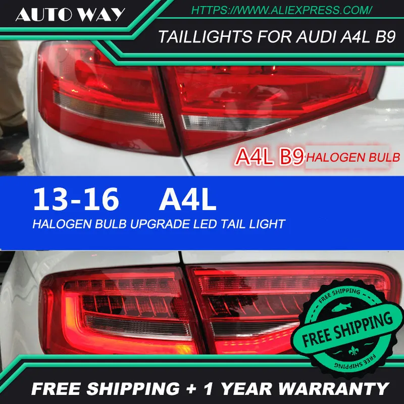 Автомобильный Стайлинг фонарь задние фонари чехол для Audi A4L B9 2013- светодиодный задний фонарь для Audi B9 задний фонарь задний багажная лампа крышка