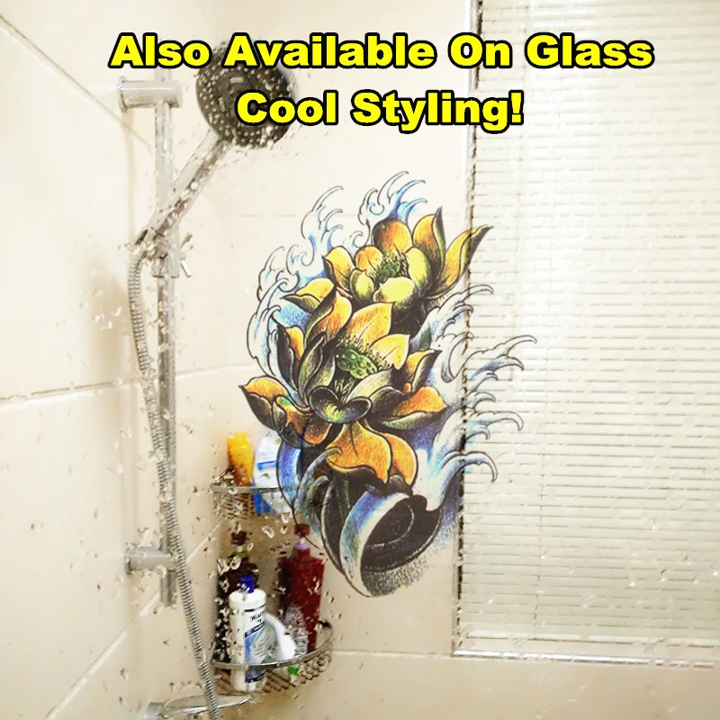 SHNAPIGN Китайский Лотос временная татуировка боди арт флэш тату стикер s 21*15 см