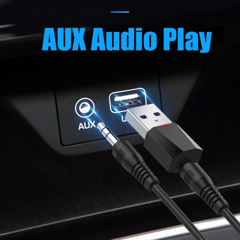 Беспроводной автомобильный Bluetooth-адаптер JINSERTA V4.2 стерео Hi-Fi-музыка разъем 3 5 мм