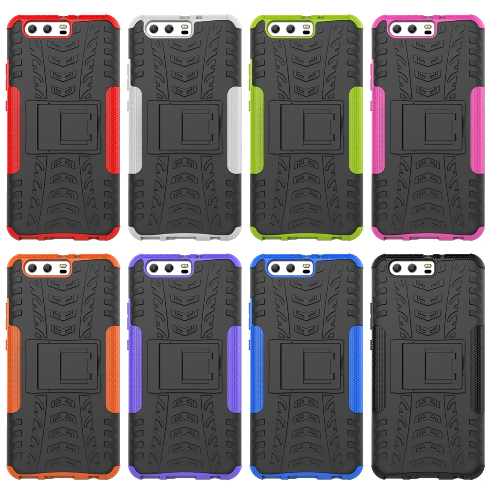 For Huawei P10 / Plus Tough Impact Case Heavy Duty Armor Hybrid Anti-knock TPU Silicon Hard Back Cover |