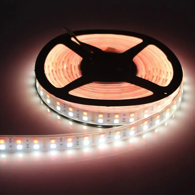 Гибкая светодиодная ленсветильник 5050SMD двухрядная лампа 120 светодиодов на метр 12