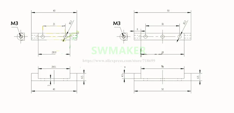 1 шт. 3D принтер Reprap Delta коссель рыбий глаз эффекторный разъем 40 мм блок треугольник Тип эффекторного соединения