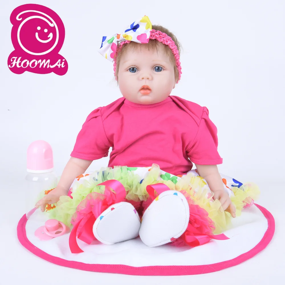Реалистичная кукла реборн для новорожденных девочек мягкая силиконовая