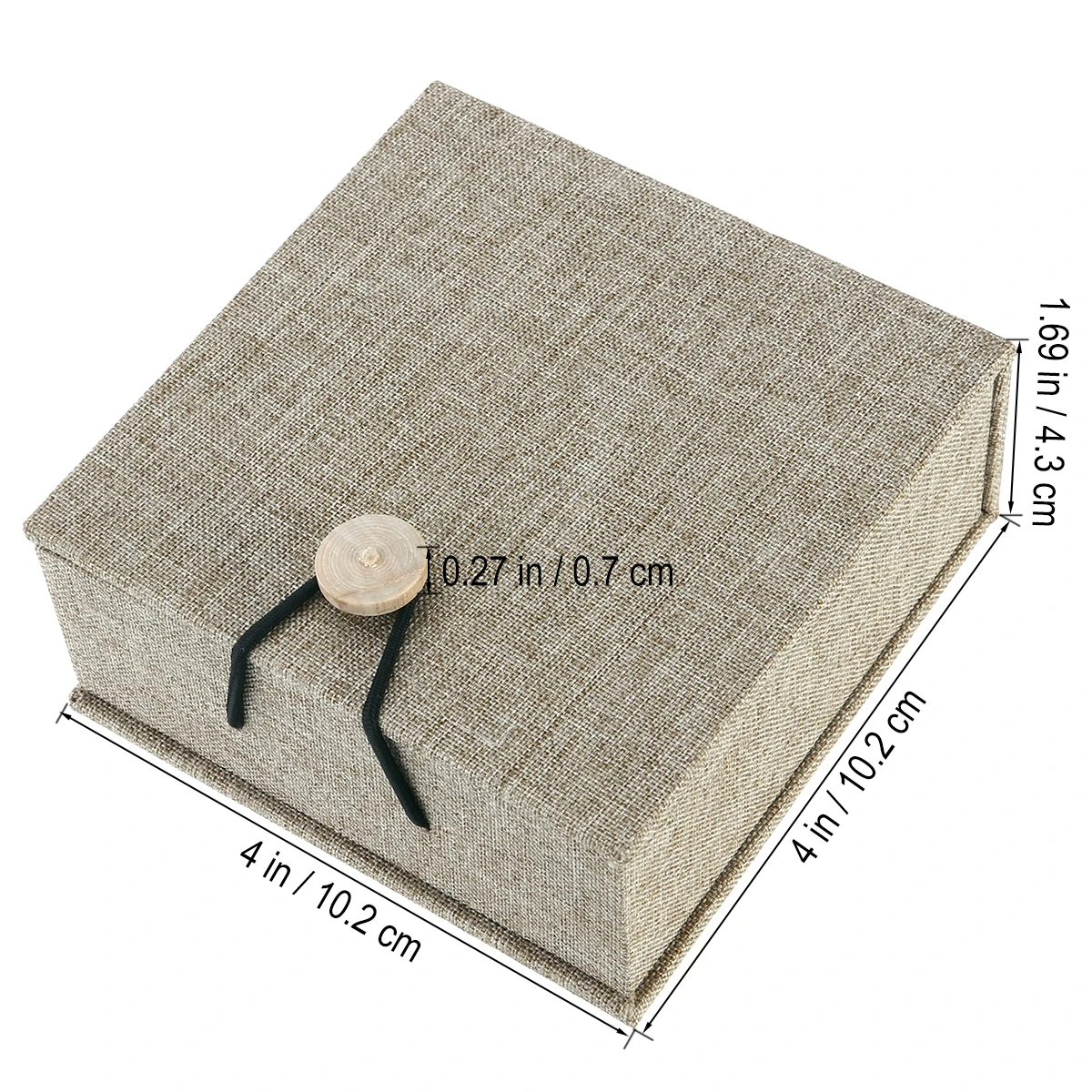 Деревянная Ювелирная Подарочная коробка деревенский Льняной браслет шкатулка