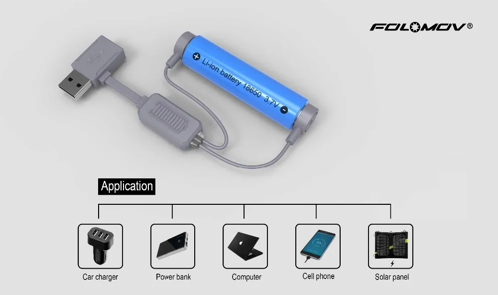 Портативный магнитный USB литий-ионный аккумулятор зарядное устройство FOLOMOV A1 с зарядкой/разрядкой POWER BANK funtion 1000mA DC5V легкий
