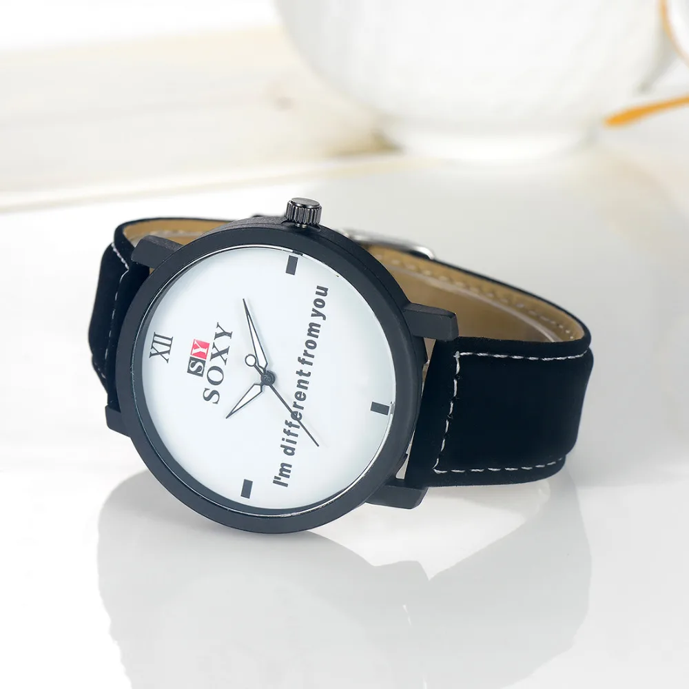 2020 кожаные дизайнерские часы для мальчиков с большим лицом мужские Модные