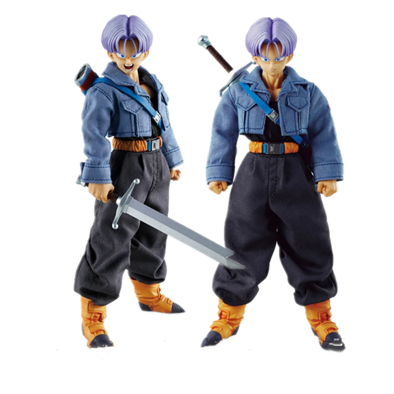 Аниме Драконий жемчуг Z Супер фигурка фигурки Саян воины Trunks Сон Гоку черный ПВХ