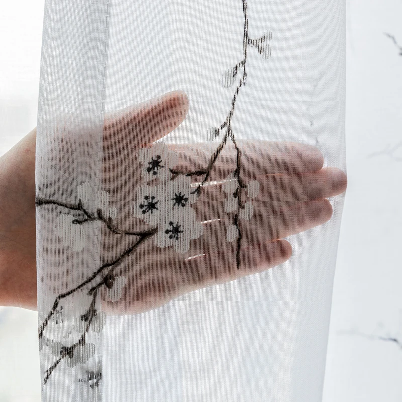 Белые мягкие занавески для гостиной сгоревшая тюлевая занавеска в японском