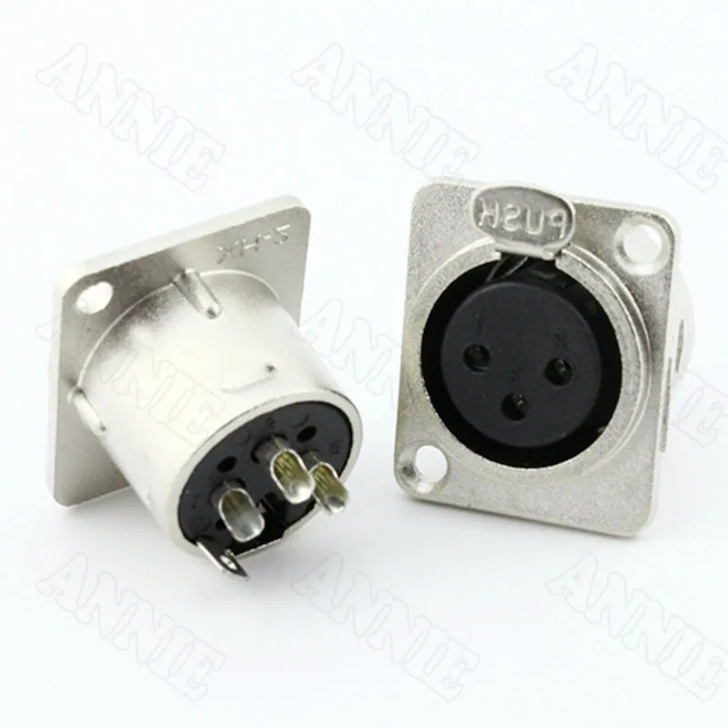 

50pcs/lot Audio Panel Plug Module Microphone Jack 3 Pin XLR Socket On Sale