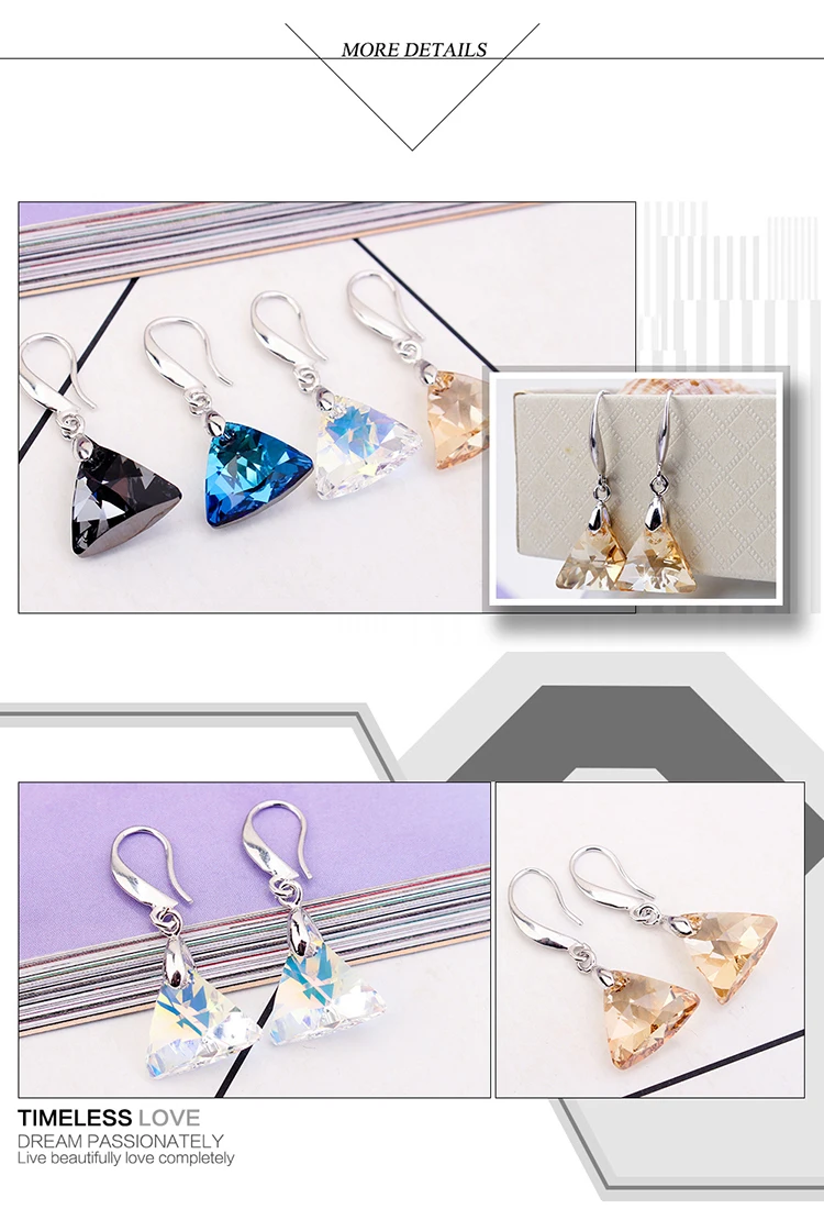 BAFFIN простые серьги-капли с кристаллами, сделанные с элементами SWAROVSKI для женщин, серебряные ювелирные изделия, подарок на день Святого Валентина