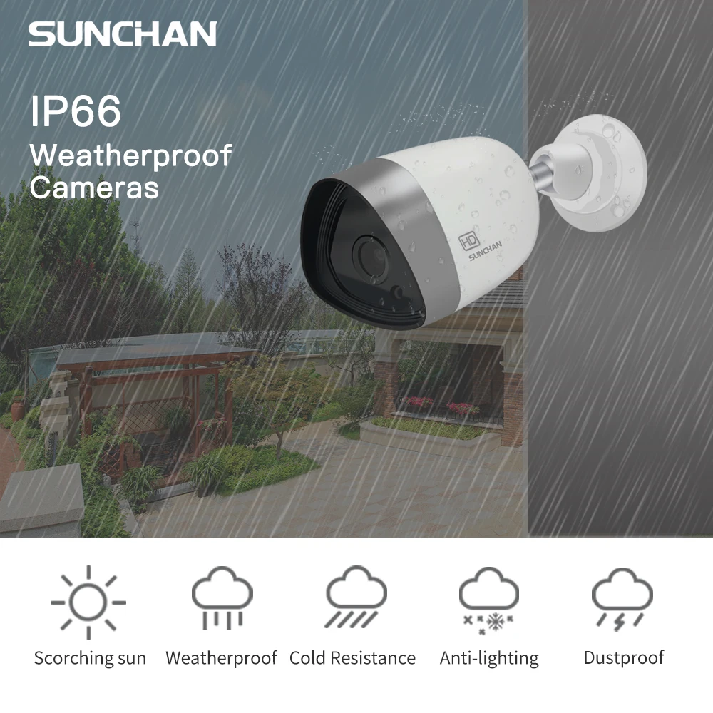SUNCHAN HD 4CH 1080N CCTV System HDMI AHD DVR 4PCS 960P 1500TVL IR Outdoor Night Vision Security Camera Video Surveillance Kit |