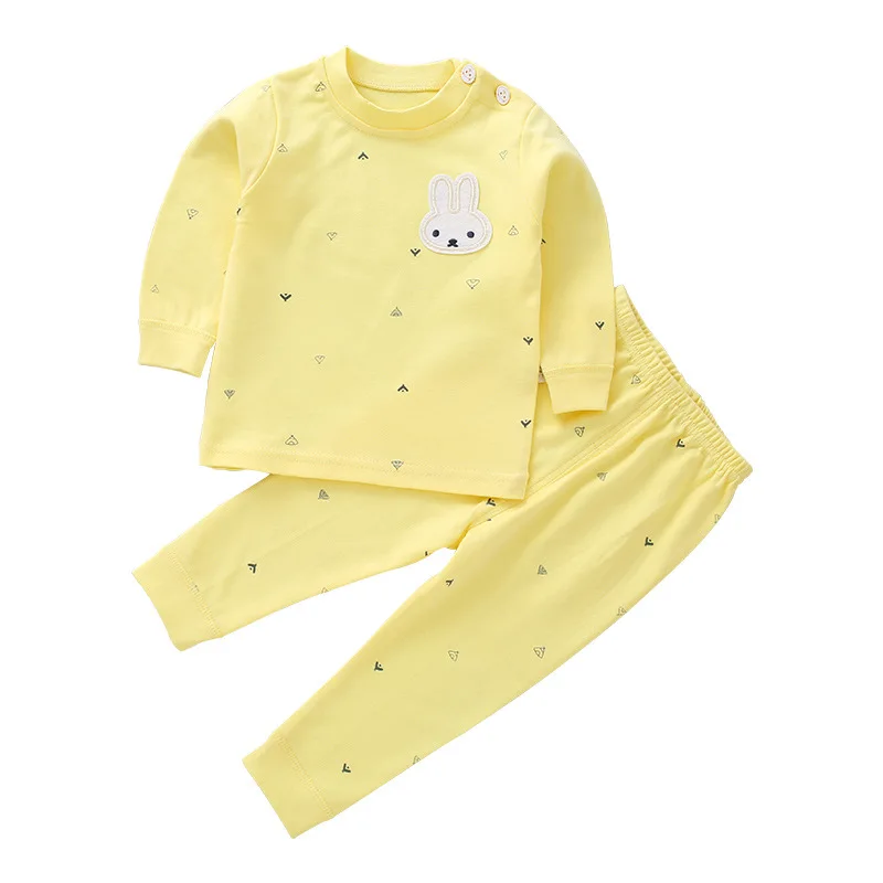 Комплекты нижнего белья из хлопка для малышей 2019 г. Осенний комплект одежды