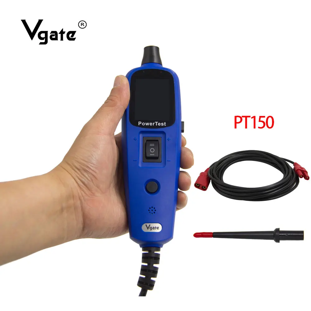 Vgate Pt150 датчик мощности для автомобиля, тестер электрической цепи, автомобильные инструменты, 12 В Pt 150, электрический мультиметр, диагностический инструмент, текст питания