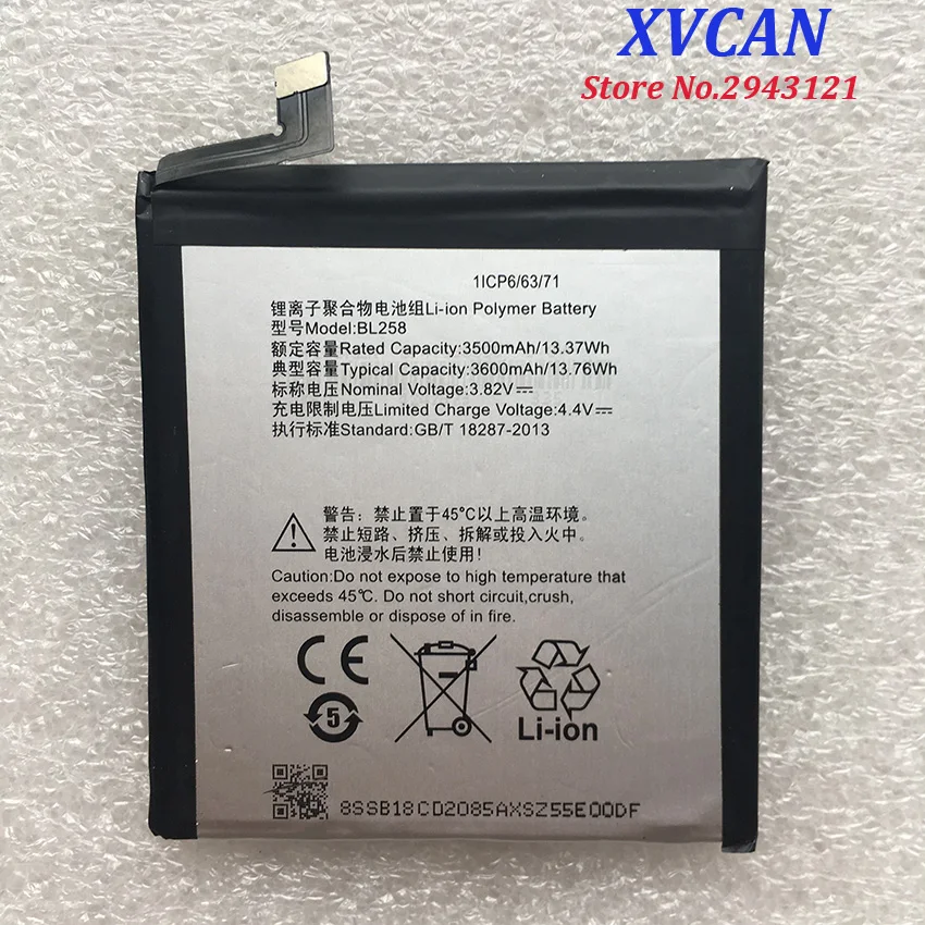 Для Lenovo 3500Mah BL258 оригинальный литий ионный аккумулятор Замена для X3c50 X3c70 X3 смарт