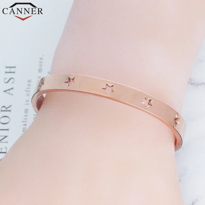 Женский браслет CANNER из нержавеющей стали золотистого/серебристого цвета запонки