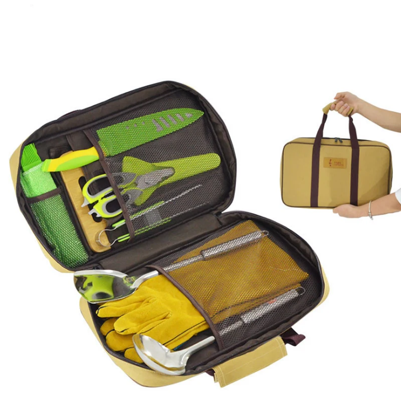 Автомобиль для дома и приготовления пищи на улице сумка с набором пикника из 10