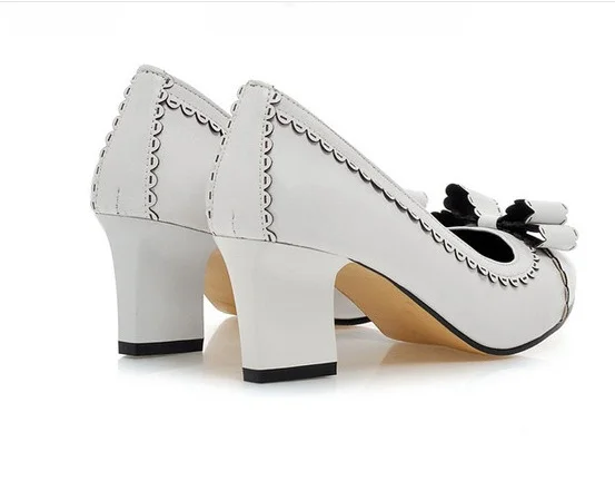 Женские милые модные туфли с бантом и кружевной бахромой Максимально точный