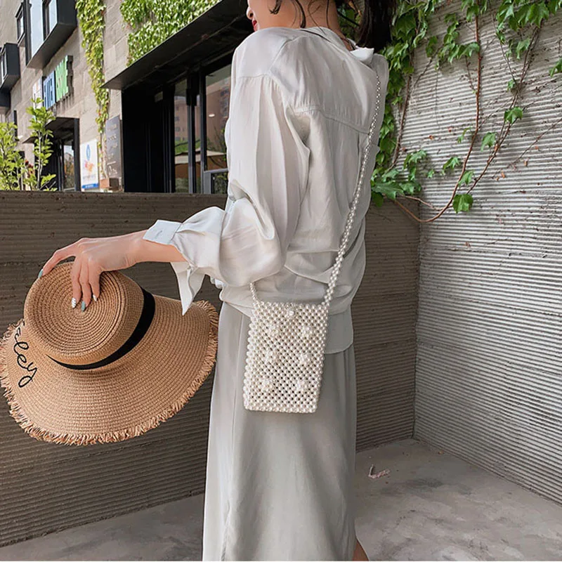 Ручной Работы Lady beaded жемчужные сумочки Для женщин вечерние Модные Сумки из