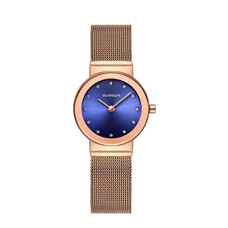 

2018 New Luxury Fashion Watch Top Brand GuanQin Quartz Watch women Watches 30m Waterproof Sapphire Fashion Casual Full Steel