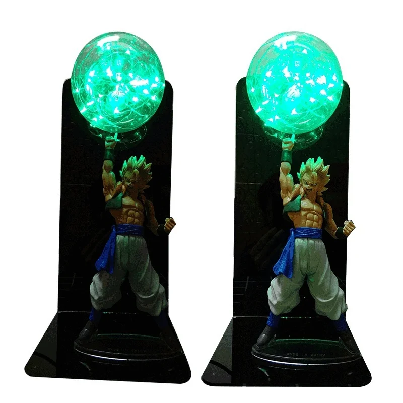 20 см фигурка "Dragon Ball" Вегета ГОКу светодиодной подсветкой "Dragon Figuras из мультфильма «Жемчуг дракона Супер Saiyan Led Настольная лампа игрушечные фигурки из игры Dragon Ball DBZ(“ декоративный ночник