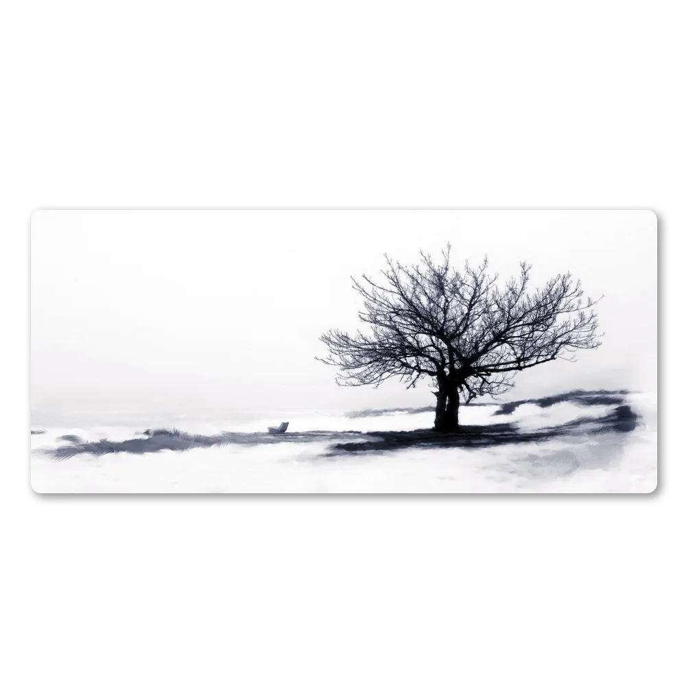 Черно белый креативный коврик для мыши в виде дерева хорошего качества игровой резиновый настольные