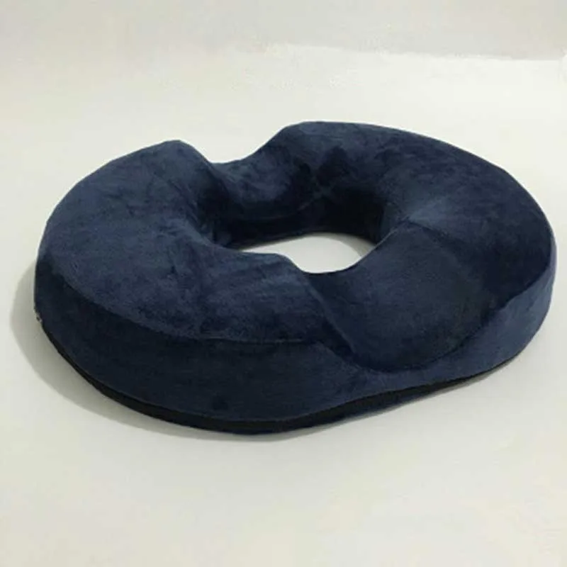 Aqua navy blue Массажное кресло с защитой от геморроя, подушка для сидения, Ортопедическая подушка с эффектом пуш-ап для йоги, комфортная подушка из пены, подушка для сидения автомобиля и офиса - Цвет: Aqua navy blue