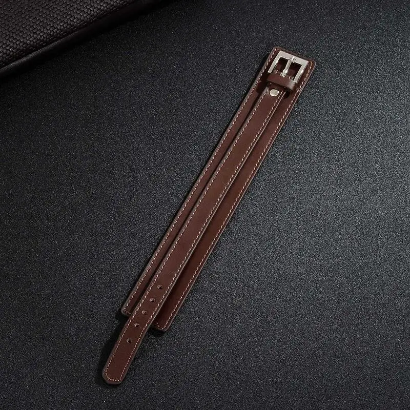 Мужские ювелирные изделия YAKAMOZ винтажный браслет из натуральной кожи Pulsera панк с