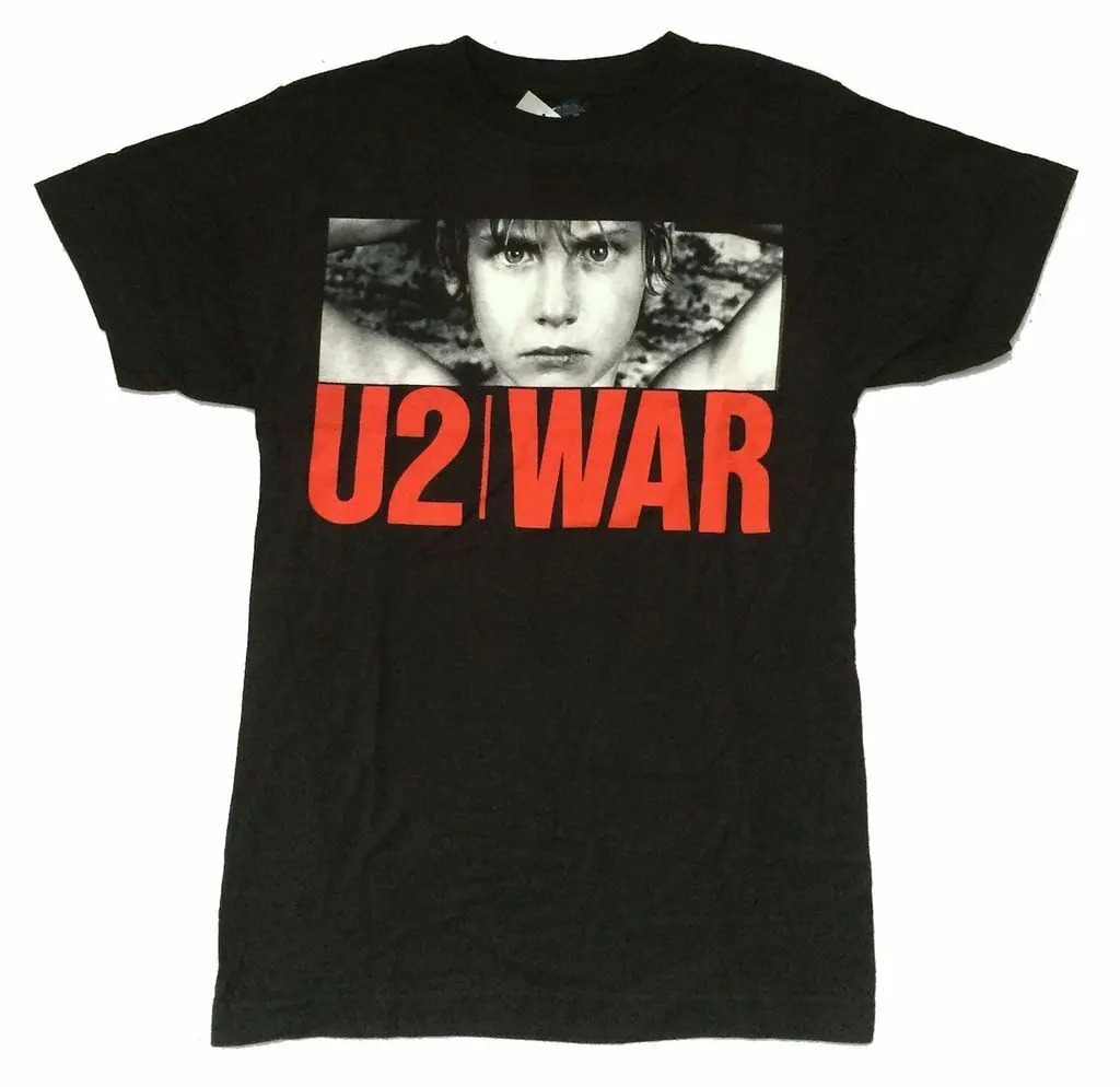 U2 War Boy альбом Обложка арт черная футболка официальный мягкий