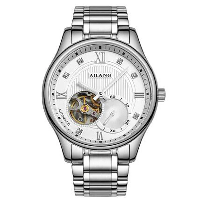 Роскошные часы Tourbillon для мужчин маленькие кожаные часов с 5 точками модные