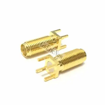 100 шт. RF коаксиальный SMA разъем прямой/край 15 мм зубчатый PCB|Соединители| |