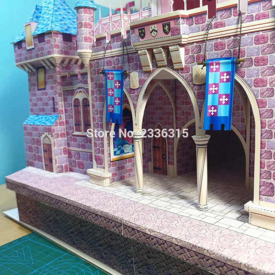 Бумажная поделка 57 см сделай сам спящий красавичный замок 3D бумажная модель