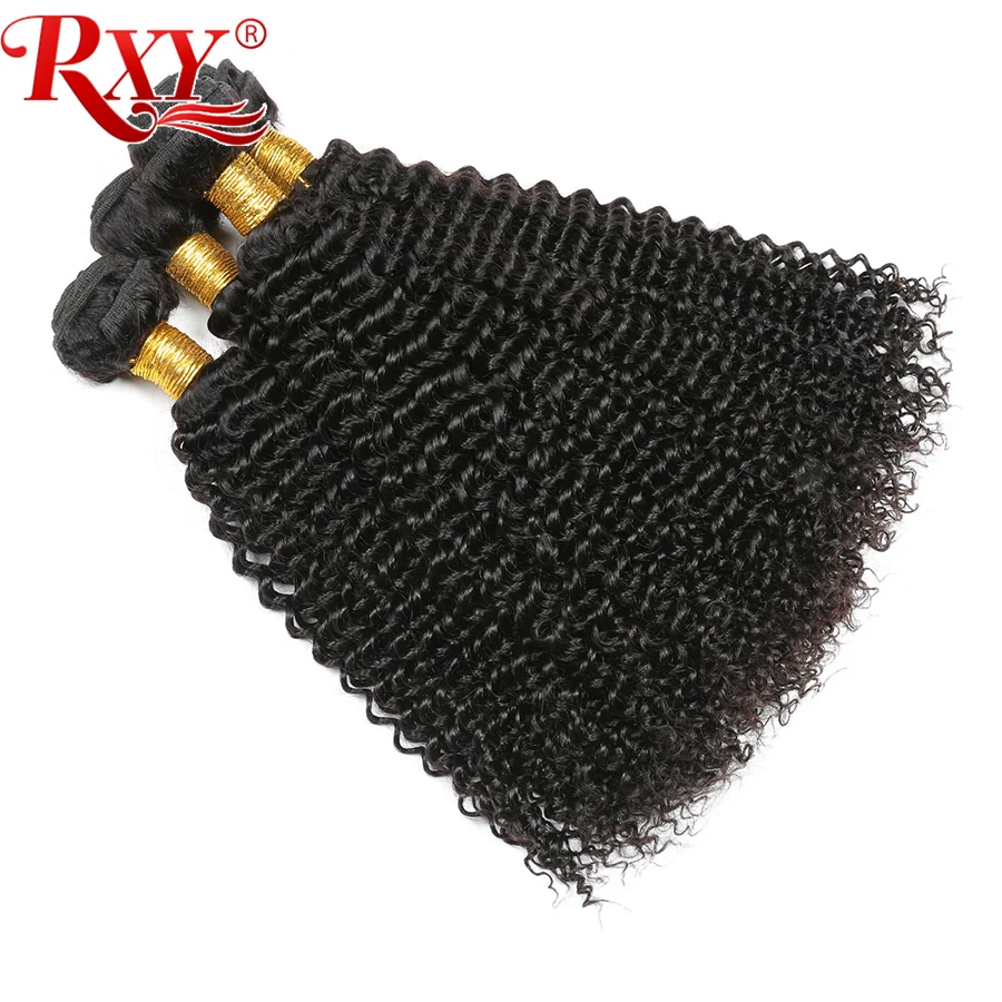 3 пучка предложения RXY афро кудрявые вьющиеся волосы бразильские плетение пучки 8