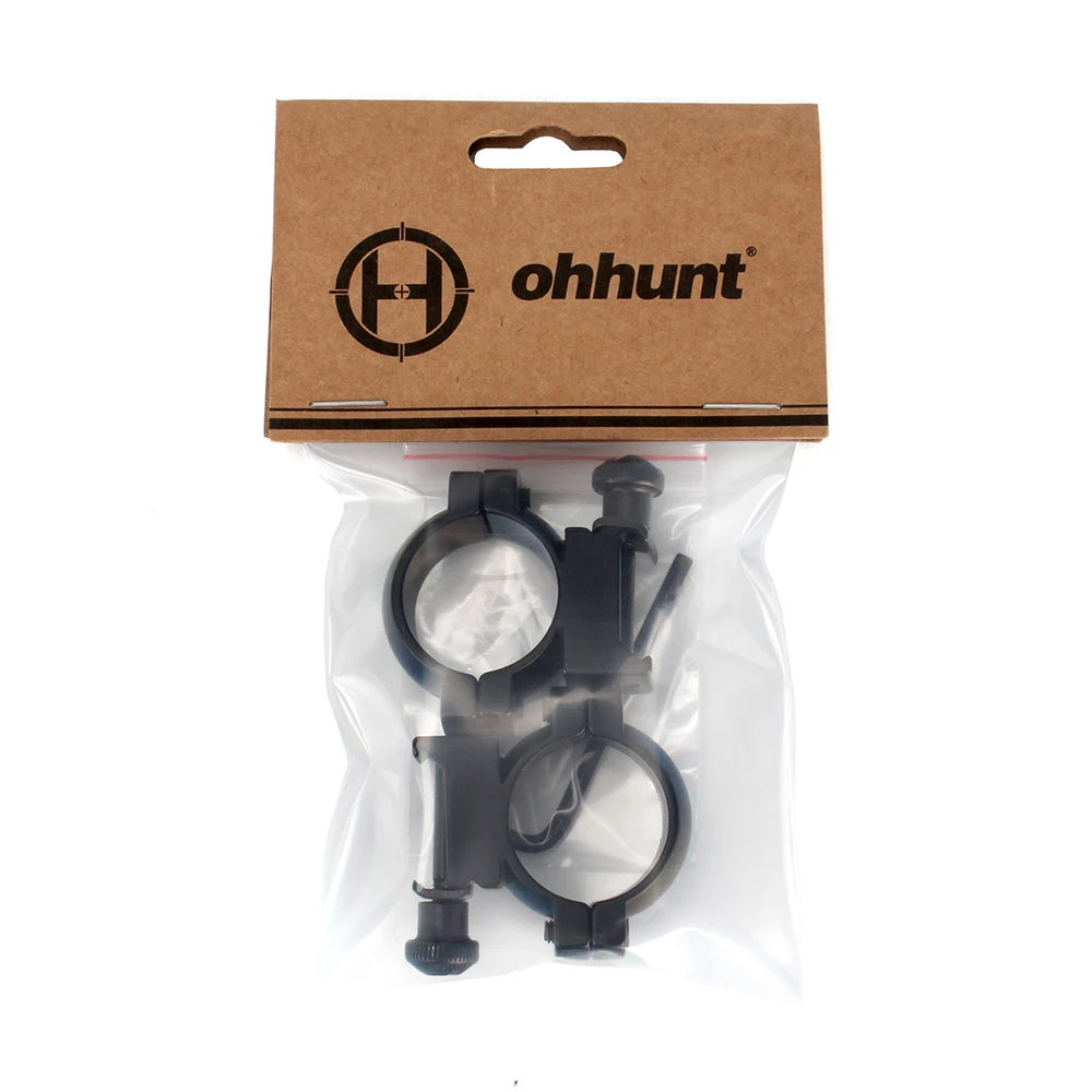 Ohhunt 2 шт. тактические 1 дюйм 25,4 мм прицела кольца Пикатинни Вивер рельс базовый уровень кольцо среднего размера подходит до 44 мм OBJ объектив