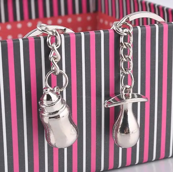 

12pair Baby's Bottle and Nipple Keychain Wedding Favors party accessories wedding favors baby shower souvenir