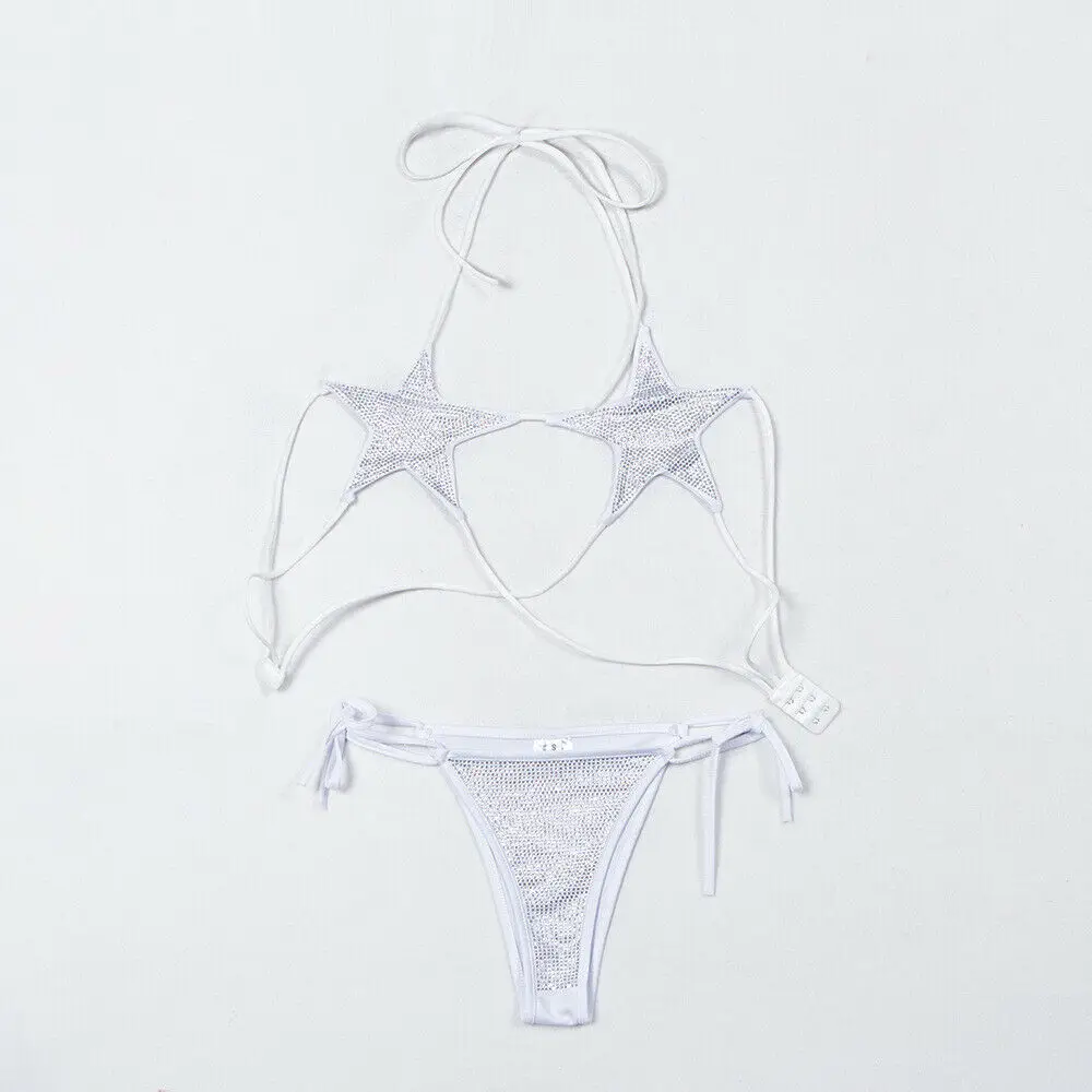 Новый женский микро бикини костюм купальник сексуальный пятиконечный