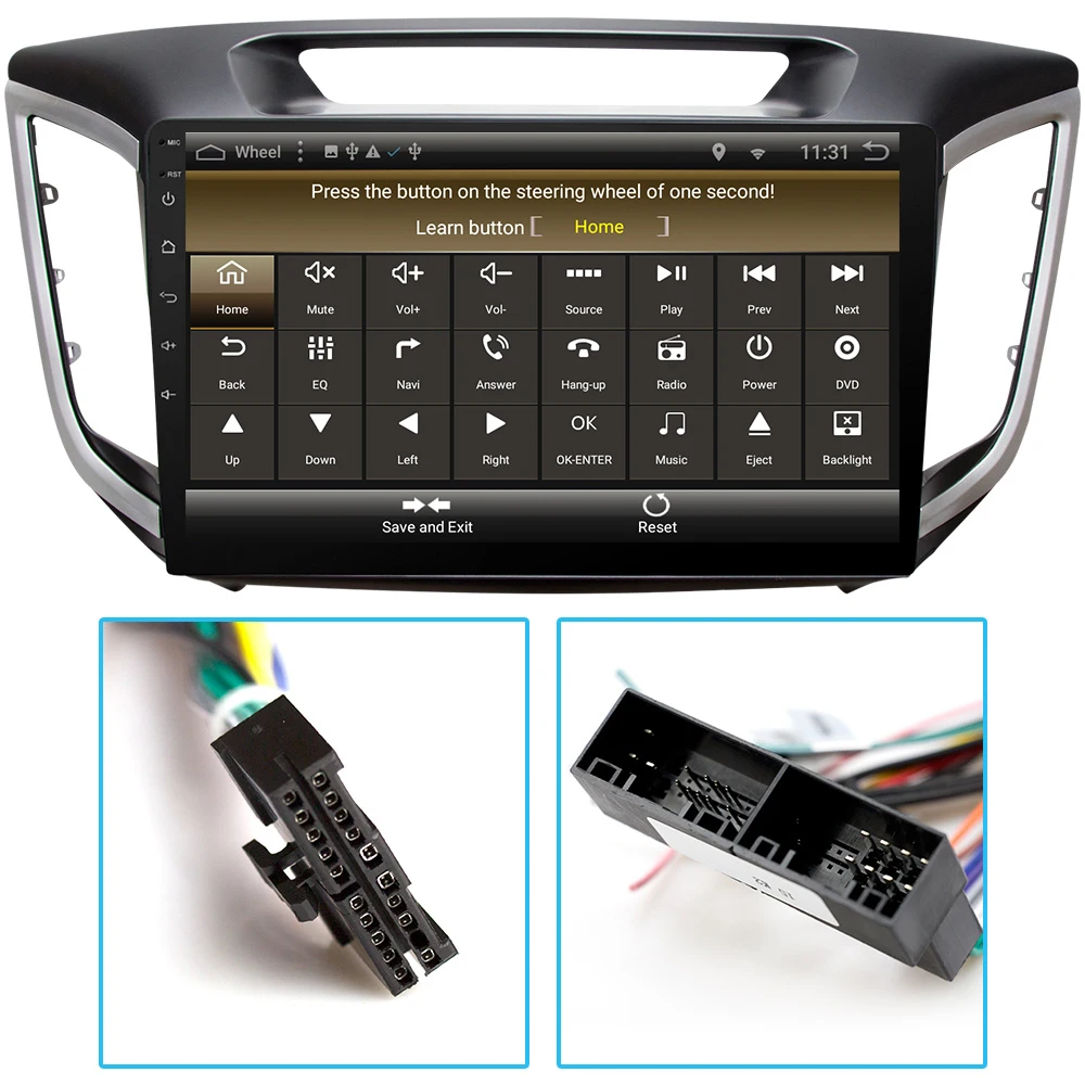 Eunavi 10 1 ''четырехъядерный 2 din Android 7 автомобильный Радио авторадио gps навигация