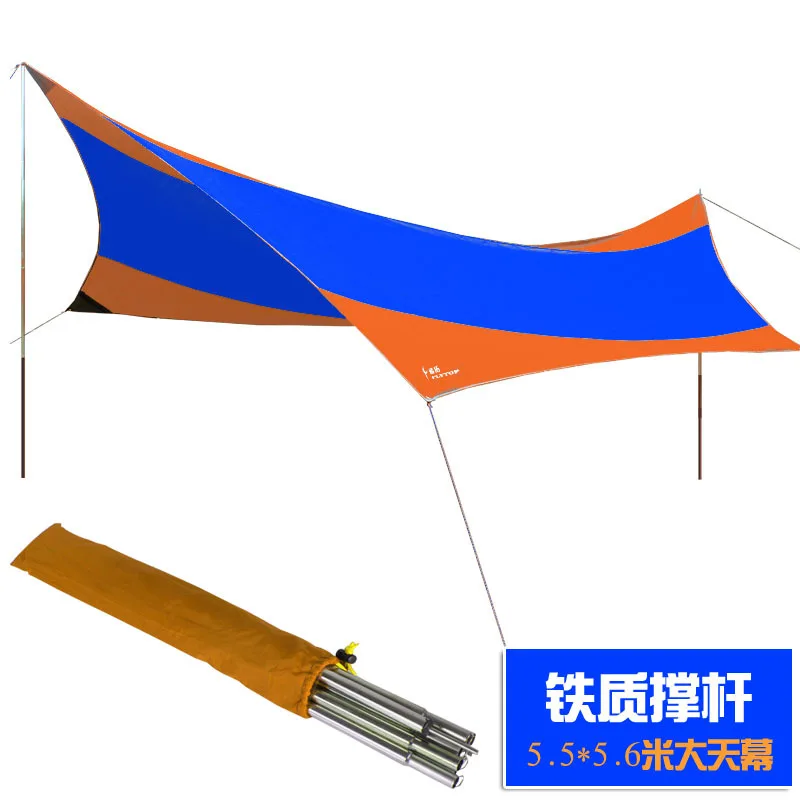 Flytop Ultralarge 550*560 см 5 6 человек железные столбы солнцезащитный тент большая беседка