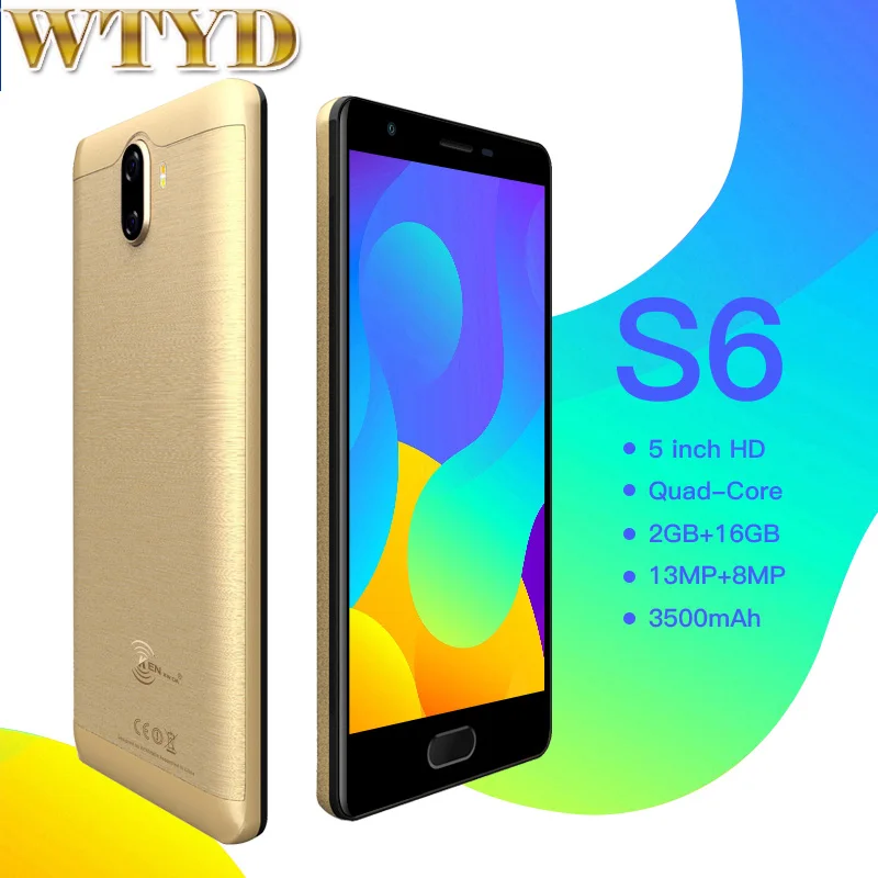 KXD KENXINDA S6 2 ГБ + 16 Android 4G LTE мобильный телефон 5 0 ''MTK6737 четырехъядерный 3500 мАч 8MP 13MP