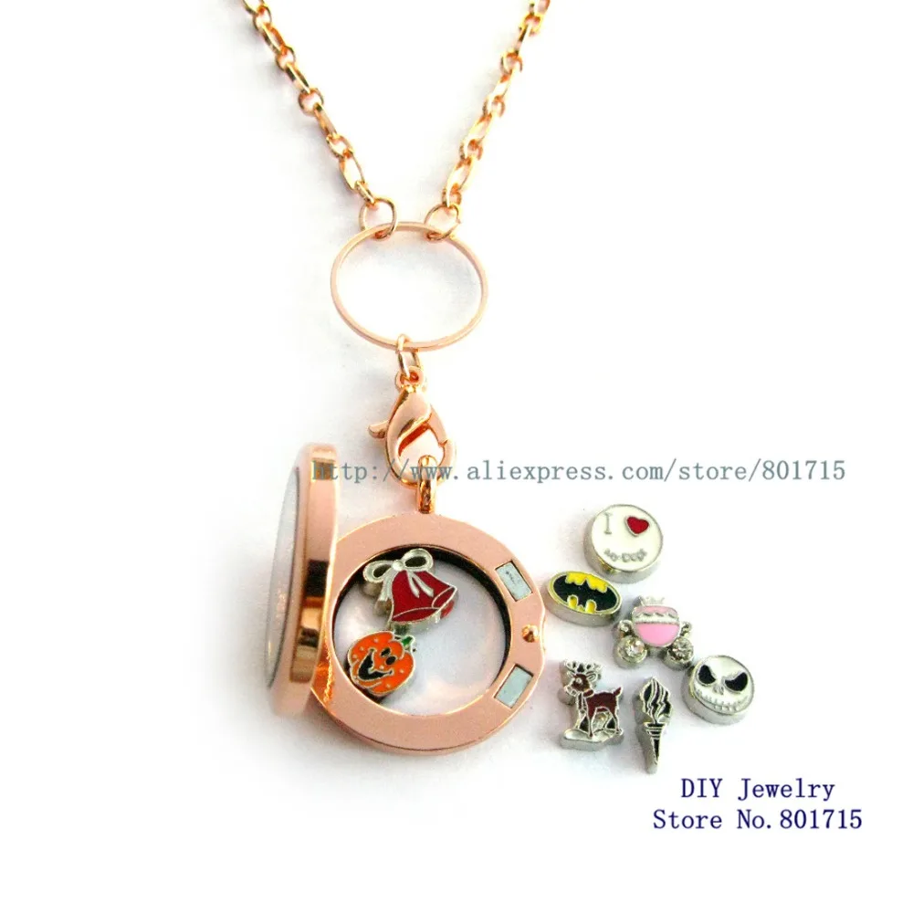 Магнитный круглый кулон 25 мм из нержавеющей стали простая Подвеска розового