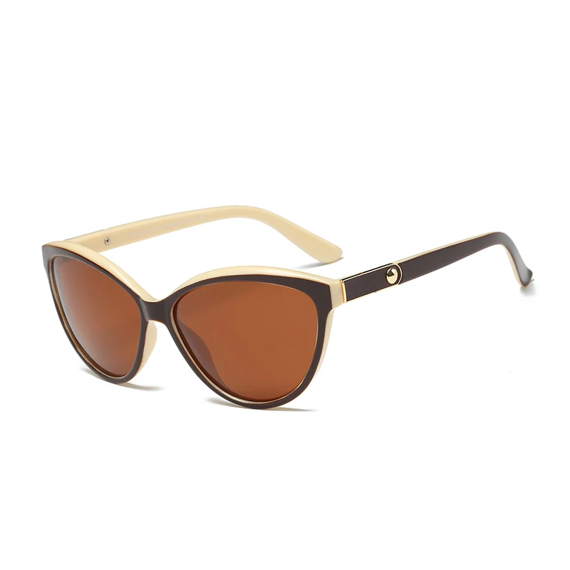 C4 Brown beige Brown Женские поляризационные солнцезащитные очки Pro Acme формы "кошачий" глаз в стиле ретро, элегантные солнцезащитные очки для вождения, очки для женщин, PB1223 - Цвет линз: C4 Brown beige Brown