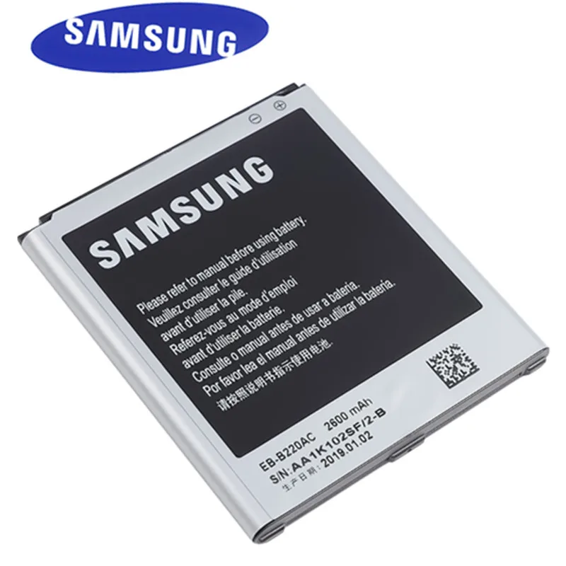 Samsung оригинальная замена Батарея EB B220AC для Galaxy Grand 2 G7102 G710 G7105 G7106 G7108 G7109 телефон 2600