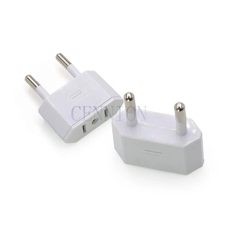 Copper type Special US to EU Euro AC Power Plug Trip Travel Adaptor Convertor for Journey 100pcs | Электроника