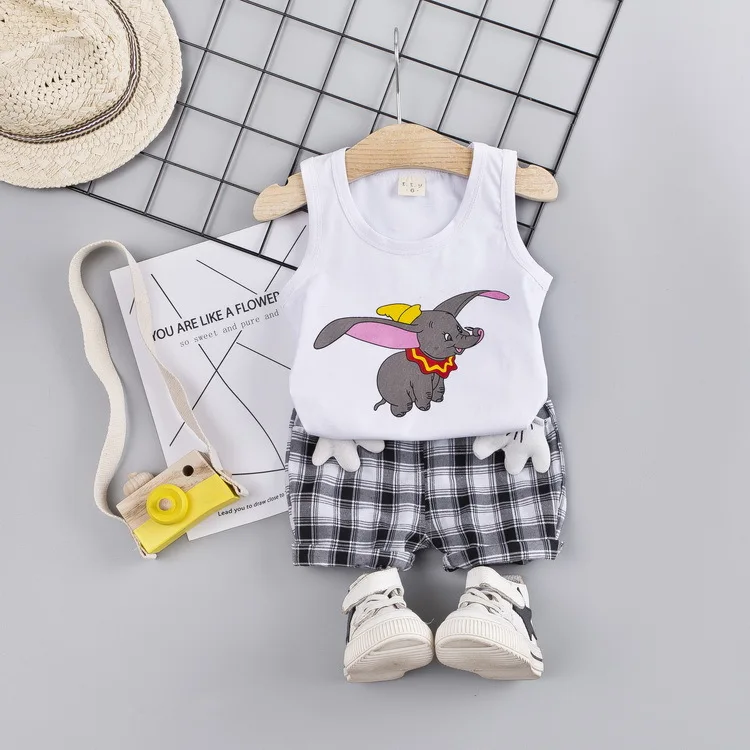 Фиолетовый Toddler Boy Clothes Children's Summer New Cartoon Pullover Vest Shorts Two-piece Boy's Children's Sleeveless Vest Suit - Цвет: Фиолетовый
