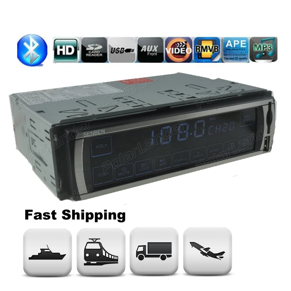 MP3/WMA/WAV плеер Автомобильный стерео радио LCD 3078 FM/SD/USB/MMC MP3 1 DIN 12V сенсорный экран Aux in