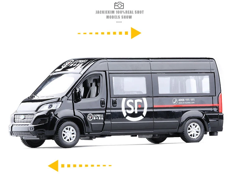 Высокая имитация 1:32 Ford TRANSIT Vans легкосплавная модель автомобиля металлические литые игрушки транспортные средства с откидной спинкой мигающие музыкальные
