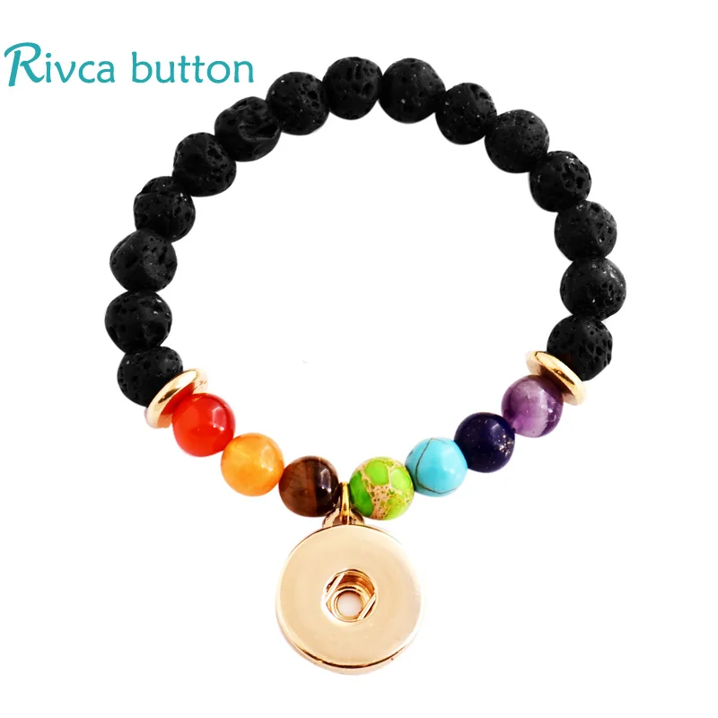 6 цветов новейшие ювелирные браслеты Rivca с кнопками застежками 18 мм сделай сам