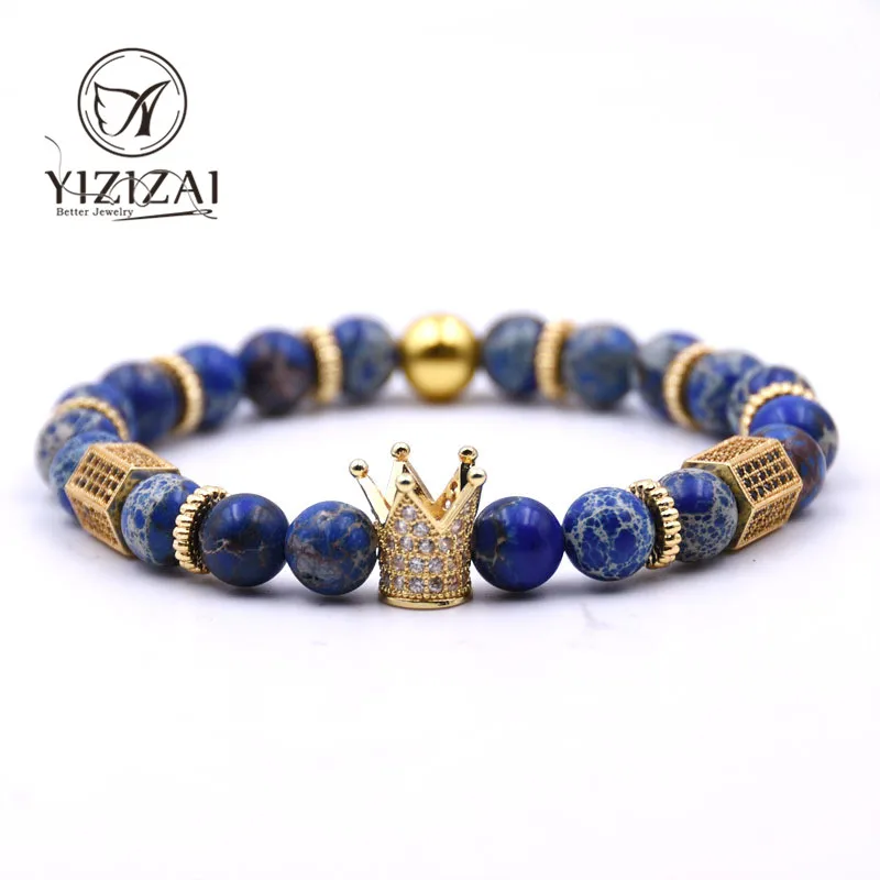 YIZIZAI DIY Браслеты трендовая императорская корона инкрустированные браслеты
